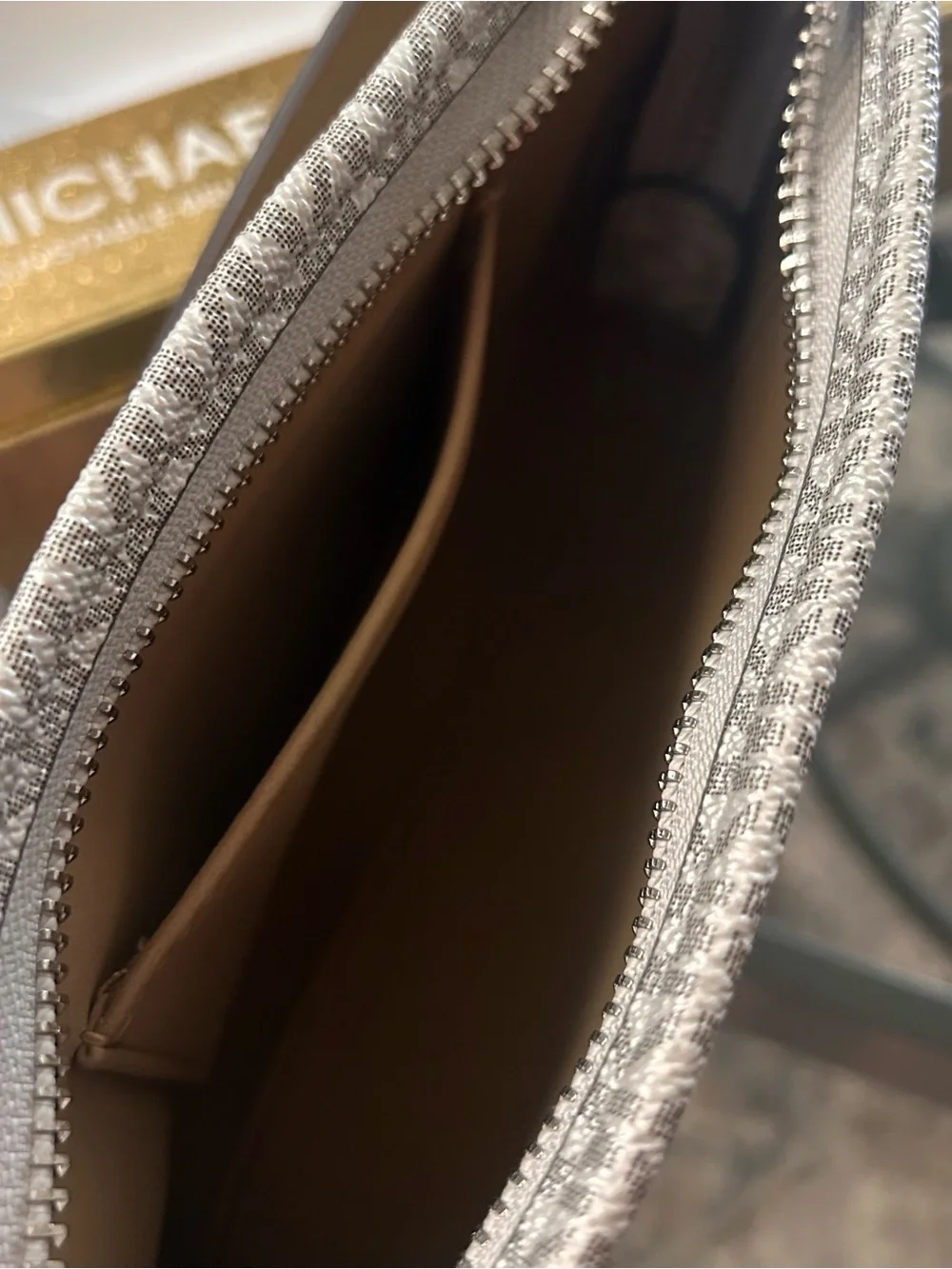 Michael Kors Metallic Silver MK Logo Belt Bag